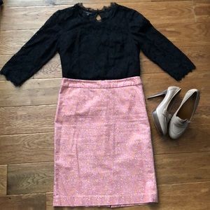 Black Floral Lace Talbots blouse